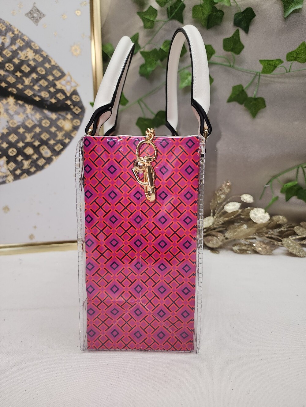 Authentic Tory Burch Shopping Bag In PVC Tote - Picture 5 of 10